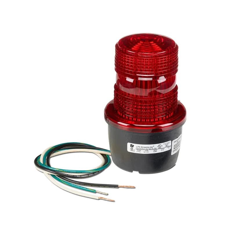 Federal Signal LP3SL-024R - StreamLine LED Light, Low Profile, UL and cUL, 24VDC, Surface Mount, Red