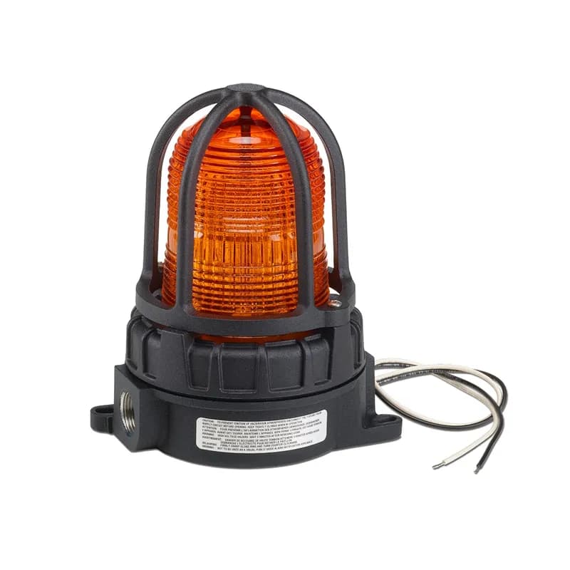 LED Light, Hazardous Location, UL and cUL CID2, Surface Mount, 120-240VAC, Amber, Default Flashing