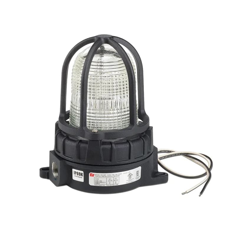 LED Light, Hazardous Location, UL and cUL CID2, Zone Listed, Surface Mount, 24VDC, Clear, Default Flashing