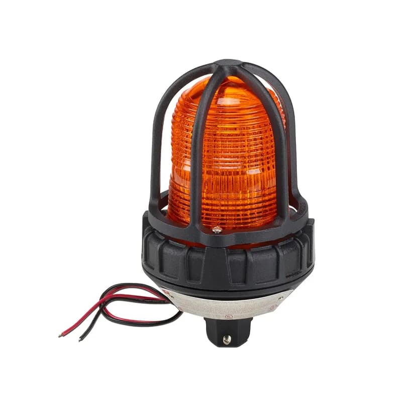 Federal Signal 191XL-CN-024A - LED Light, Hazardous Location, UL and cUL CID2, Zone Listed, Pipe Mount, 24VDC, Amber, Default Flashing