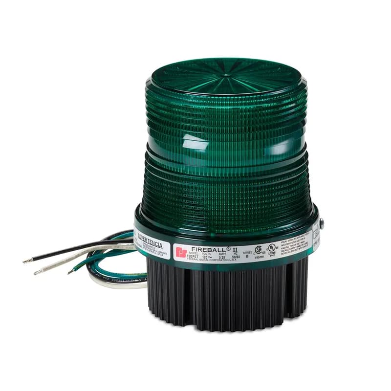 Federal Signal FB2LED-012-024G - Fireball LED Light, UL and cUL, 12-24VDC, Green