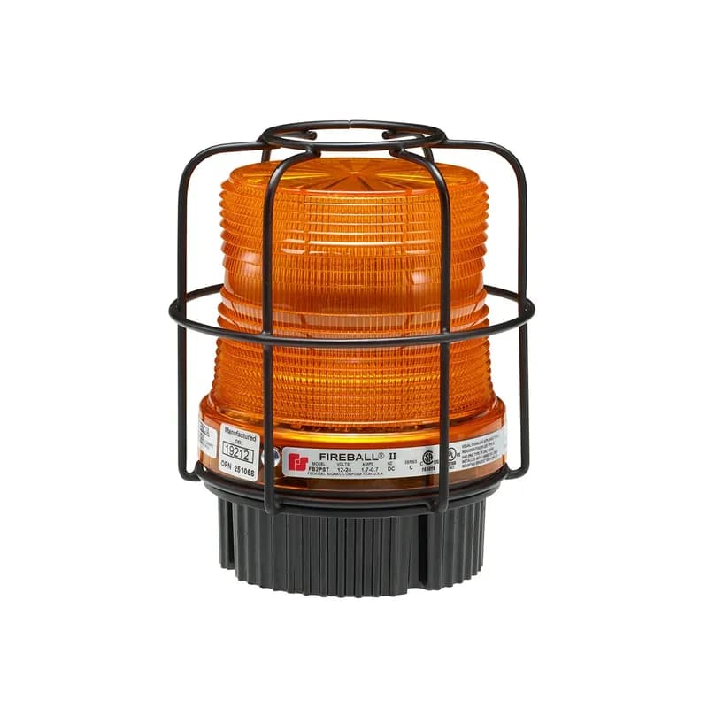 Fireball Hazardous Location LED Warning Light, 12-24VDC, Amber