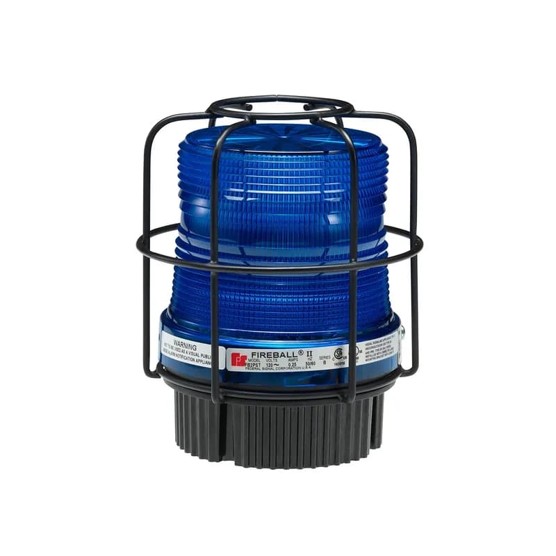 Fireball Hazardous Location LED Warning Light, 120-240VAC, Blue