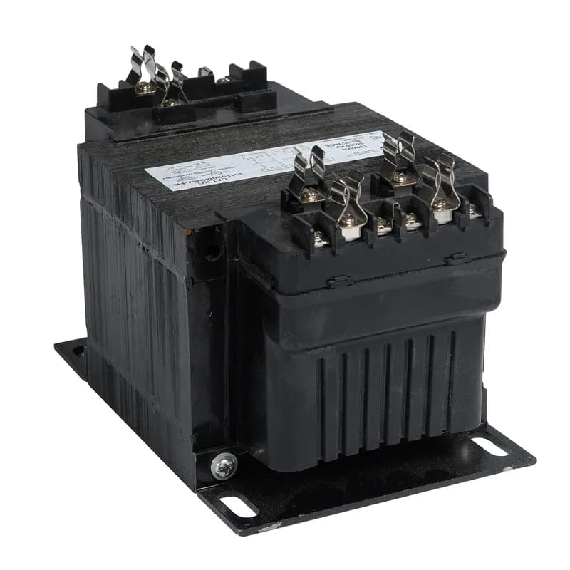 Machine Tool Rated Molded Industrial Control Transformer, 240x480 PV, 120x240 SV, 1500 VA, Primary And Secondary Fuse Clips Included