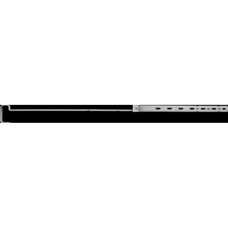 Minerallac Company BS18 - Floor channel electrical box mounting bracket with a break-away feature for 12, 16, and 18 inch lengths. It is made of pre-galvanized steel and has a silver color. The bracket supports electrical boxes from floor or channels. Width is 1.