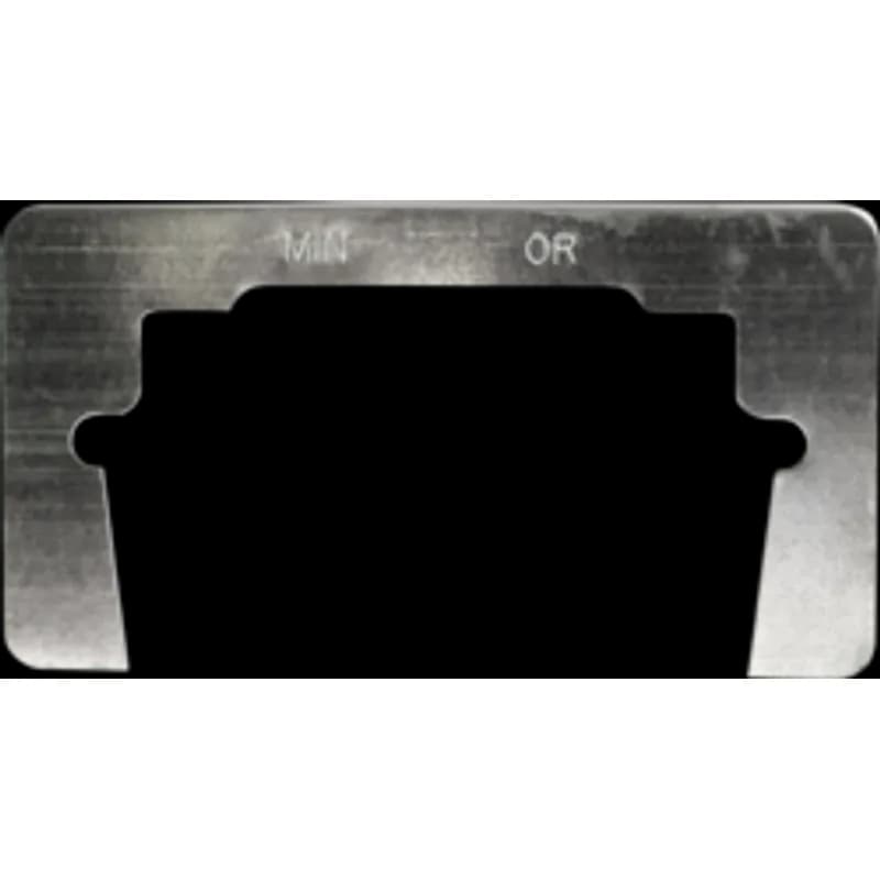 An outlet retainer designed to mount standard outlets in oversized openings. It is made of steel with a pre-galvanized finish. The retainer is silver in color and comes in a one-size configuration.