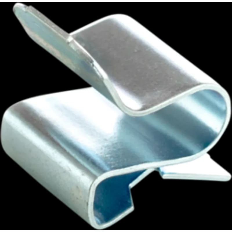 This is a snap-on flange clip for cable support. It fits flanges 5/16" to 1/2" thick and accepts AC/MC cable with an outside diameter of 0.750" to 0.937". The clip is made of high-carbon steel with a zinc-plated finish. It is intended to support flexible conduit and all types of cable from flanges.