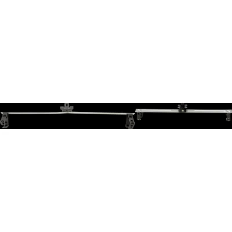 A support fastener used to secure conduit and electrical boxes to most structures. It is manufactured from steel and spring steel with a pre-galvanized steel construction and Black Claw spring steel fasteners riveted to the part. It is designed to mount 4" square boxes to 1" conduit and fits flanges from 1/8" to 1/4". Overall dimensions are 3-3/4" high, 18" wide, and 1-1/2" deep.