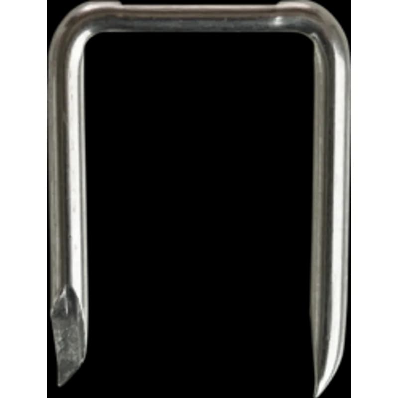 Non-insulated service entrance cable staples for securing 6/3 Type SEU cable and 8-3 BX range cords. Made of steel with a silver finish and wire-formed construction. The staple size is 1.375 in x 0.812 in and it mounts by hammer-in installation.