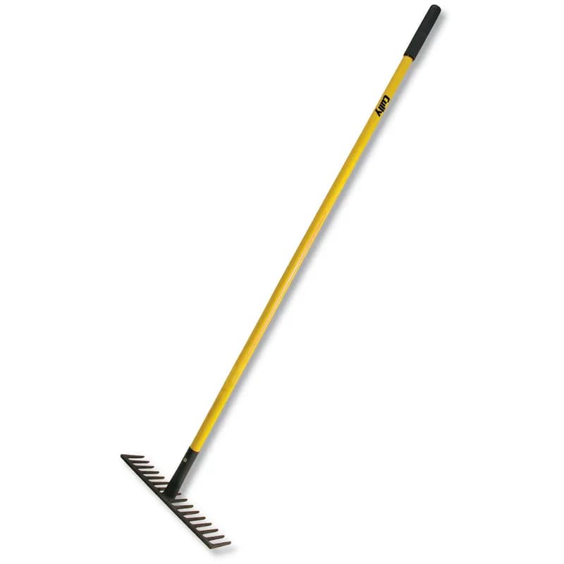 Minerallac Company 37167 - A trench shovel with a forged 16-tine head and a 66-inch fiberglass handle. It has a steel blade and a blade length of 3.000 inches. The blade width is 16.750 inches.