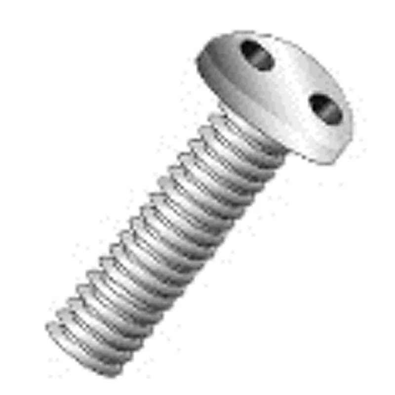 A machine screw with external threads designed for use with a pre-tapped hole or with a nut. It is made of stainless steel. The screw size is 10-32 and the length is 3/4 inch.