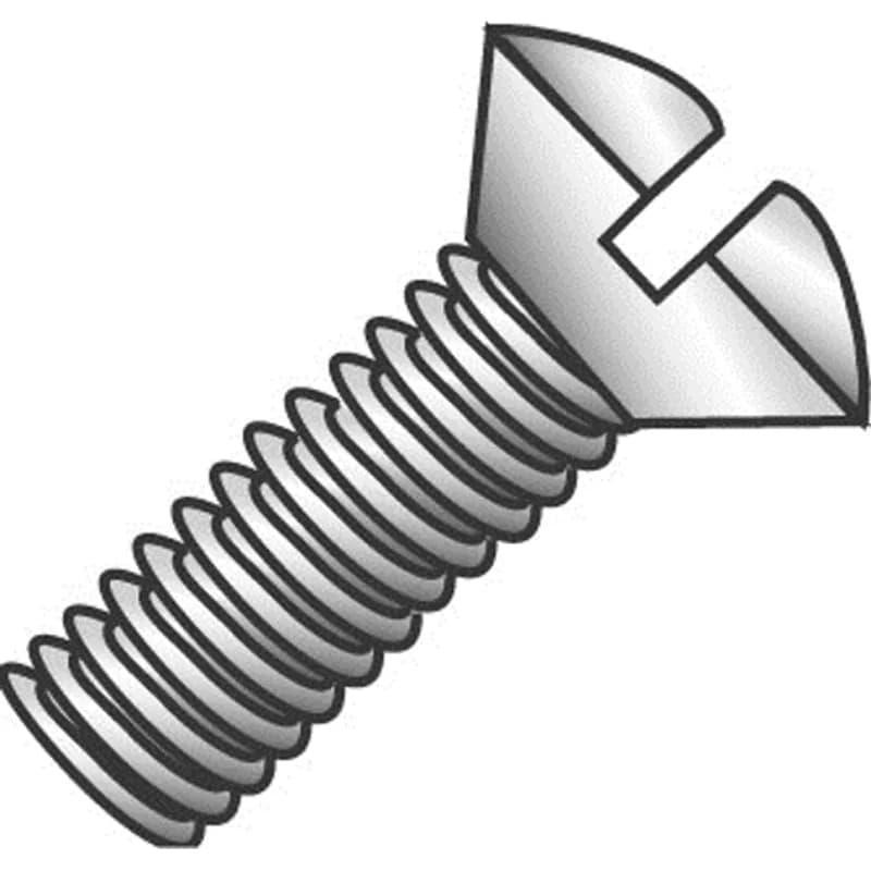 This is a wall plate screw designed to install wall plates or serve as a replacement screw. It is made of nylon and has an ivory painted head. The screw is 6-32 x 1/2 in with an oval head and slotted drive style.