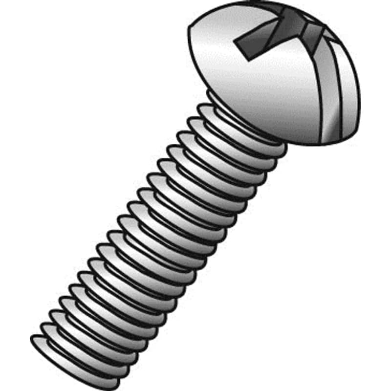 This is a machine screw with a straight shank and external threads for use with a pre-tapped hole or a nut. It is made of steel with a zinc-plated finish. The screw size is 10-32 x 2 in, with a 2A external thread and 32 threads per inch.