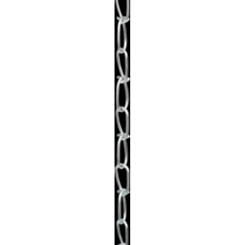 Minerallac Company 74014 - #14 double loop tenso chain for supporting light fixtures and signs. It is made of steel with a zinc plated finish. The chain is 100 ft long and has a working load limit of 90.