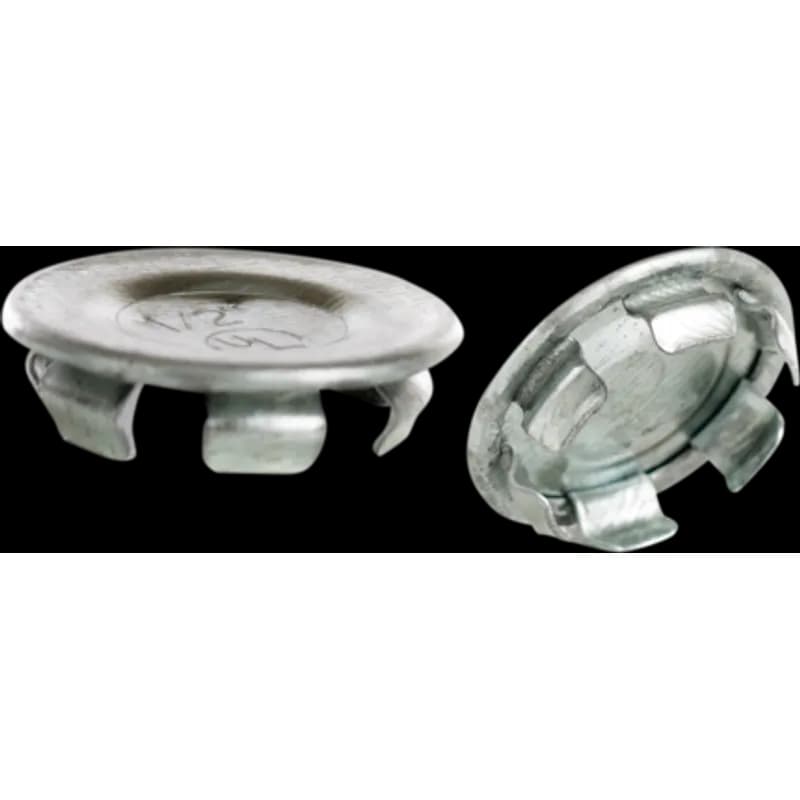 A 1-inch snap-in knock out seal for sealing open knockout holes. It is made of steel with a zinc plated finish. The seal is circular, stamped, and mounts by snap-in installation.