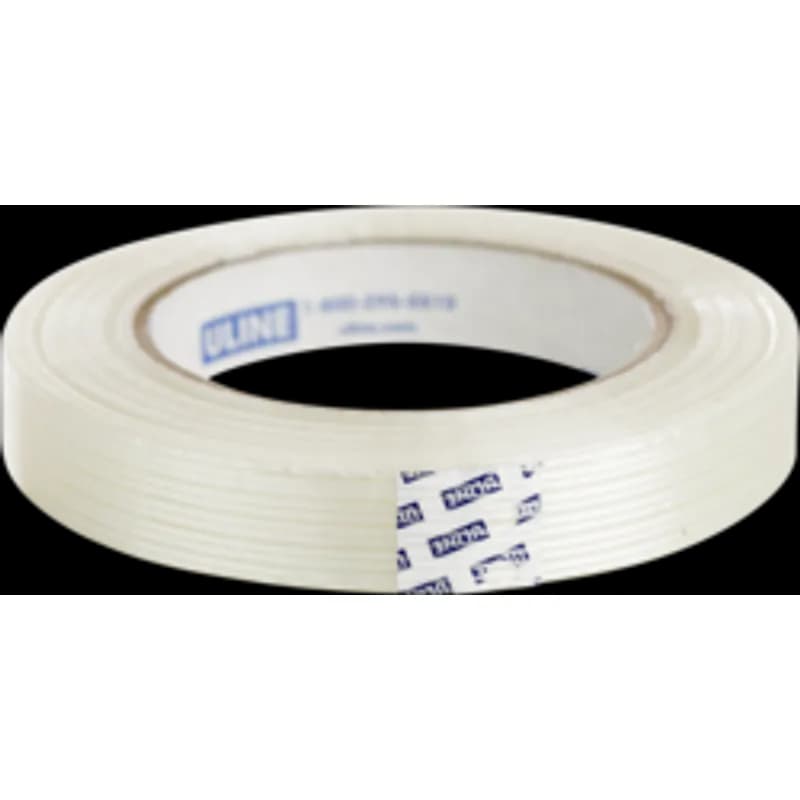 Minerallac Company 94340 - This is a strapping tape reinforced with glass yard filaments for maximum strength. It is abrasion-resistant and intended for bundling lumber and pipes. The tape measures 60 yards long and 3/4 inch wide, with a tensile strength of 100.