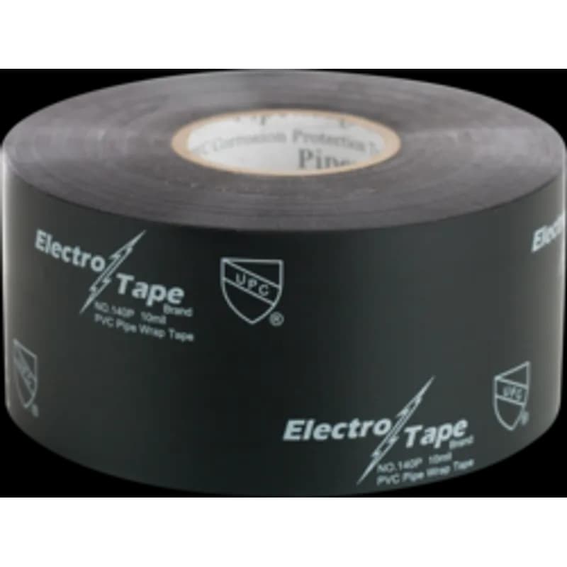 Minerallac Company 94433 - This is a black PVC pipe wrap tape with a 1" width and 100' length. It uses a rubber-based, pressure-sensitive adhesive backing and is designed to protect external pipe surfaces from corrosion. The wrap is anti-corrosive and moisture resistant, and is suited for industrial identification, color coding, and pipe wrapping applications.
