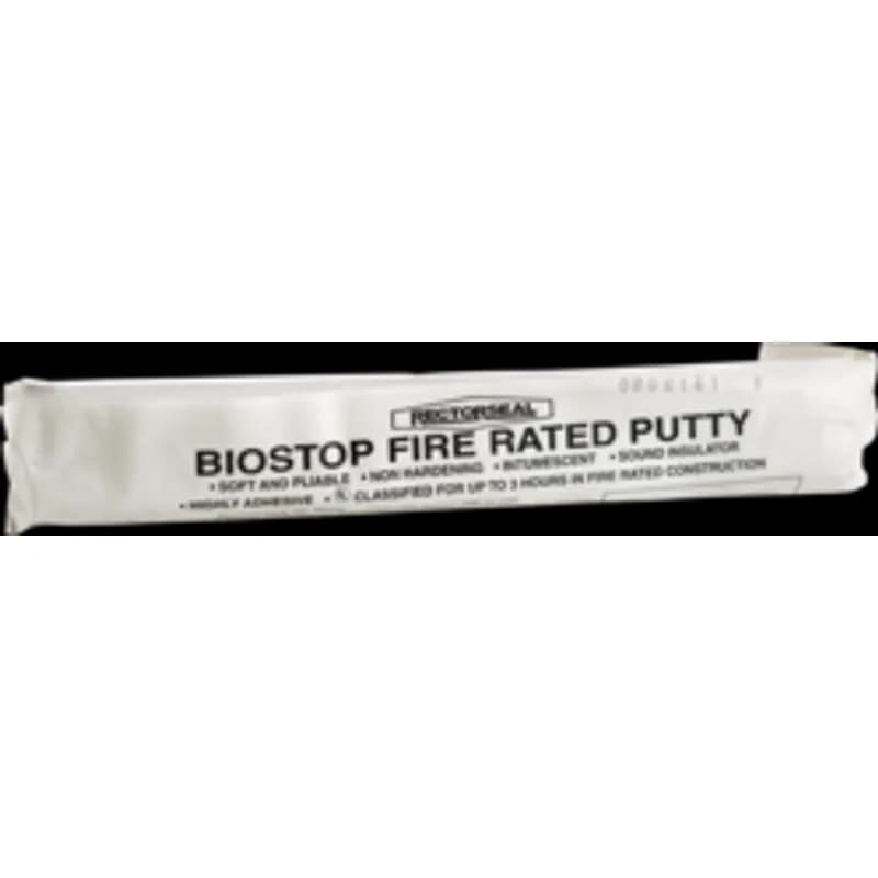 Minerallac Company 96232 - Fire-rated putty stick in a 1-count stick format. It is a moldable, non-curing, single-component material that can be applied by hand with no tools or mixing required. The putty is intended for use with electrical cables, conduit, and metal pipes, and it expands when exposed to fire to form an insulating char.