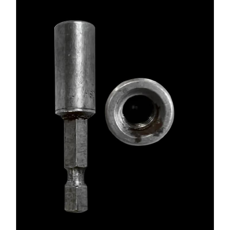 Minerallac Company 39101 - A hangerbolt driver used to install hangerbolts. It has a 1/4"-20 drive size and an overall length of 2.562". The shank is hexagonal, measures 0.250", and is made of carbon steel.