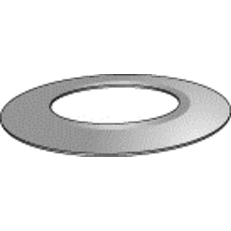 A Belleville washer, also called a disc spring, used singly or in stacks to achieve a desired load and travel. It is made of spring steel with a zinc plated finish. The washer fits 5/16 in bolt sizes and has an outside diameter of 0.625 in, an inside diameter of 0.317 in, and a thickness of 0.048 in.