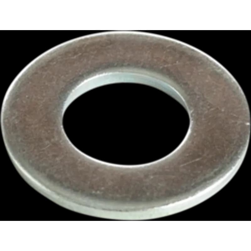 Flat cut washers used to improve stress distribution and span large clearance holes. They are made of 316 stainless steel with a stainless finish and are sized for 1/2" bolts. The sheet lists them as silver washers in a jar package.