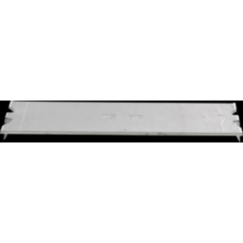 This is a 3 x 5 inch nail safety plate for protecting framed-in cables and plastic pipes from drills and fasteners. It is made of steel with a zinc-plated finish. The plate is 16 gauge and mounts by hammer-on installation.
