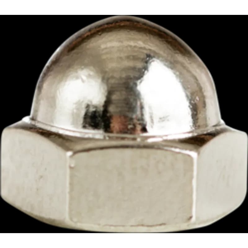 Minerallac Company 41320J - A 10-32 cap nut. The sheet identifies it as zinc plated and supplied in a jar. It is a Minerallac product cataloged under 41320J.