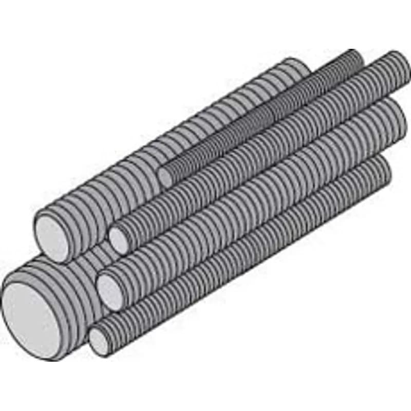 Threaded rod for use with most standard size fasteners. It is made of low carbon steel with a zinc plated finish. The rod is 6 ft long, 1/2 in in diameter, and has 13 threads per inch.