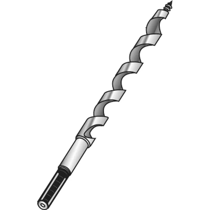 Minerallac Company 81814BFG - 7/8 x 17" Ship Auger Bits, Hex Shank, Heat Treated Steel
