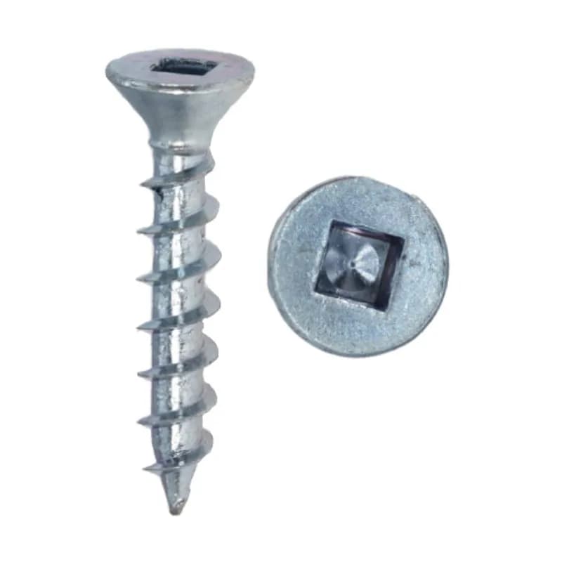 Minerallac Company 13826-6 - 8 x 1-1/2" Particle Board Screws, Deep Thread, Square Drive, Zinc