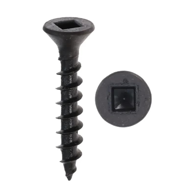 Minerallac Company 14024BFG - 10 x 1-1/2" Particle Board Screws, Deep Thread, Square Drive, Black