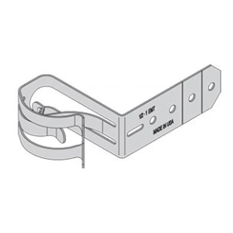 Minerallac Company CS121D - 1/2-1" EMT & 14-2 to 12-3 MC/AC Cable Support for 2-1/8" Deep Electrical Box, Screw on to Wood or Metal Studs, Aligns conduit to standard box knockouts, Spring Steel, Grey.