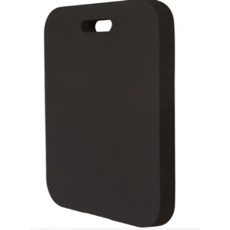A durable contractor kneeling pad designed to offer support and comfort on tough surfaces. It is made from NBR rubber with up to 20% recycled material. The pad measures 15" x 20" x 1.2" and includes a cut-out handle for easy carrying and storage.