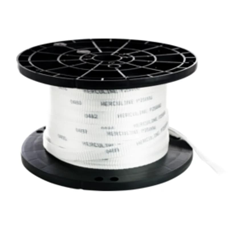 Minerallac Company 67691 - This is a cable pulling tape made of polyester. It is 3/4 in wide and 5,000 ft long, with a tensile strength of 3,000 lb. The sheet notes it has sequential footage markings, low elongation, and is pre-lubricated for reduced friction.