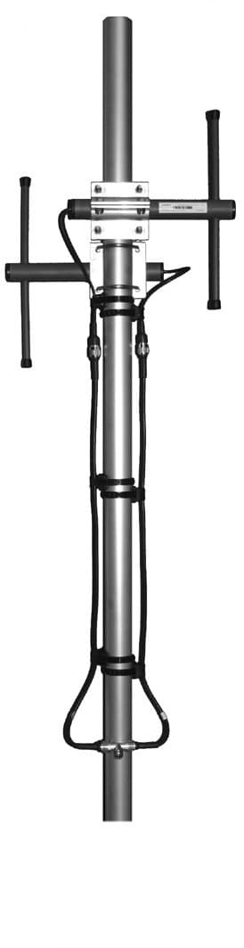 bidirectional broadside - Frequency range: 405-440 MHz - Gain: 6 dBi - Polarization: vertical - Connector: N-/TNC-female - VSWR: <1.5 - Radome: ABS/FG PU foam - Radiator material: copper - Mounting: 35-60 mm diameter pole - Wind load: 66 N