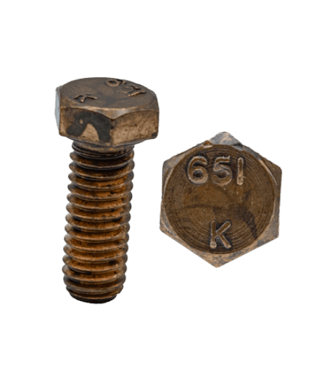 Hex head cap screw bolts sized 1/2-13 x 3 in. They are made of silicon bronze with a copper-colored head. The sheet lists a coarse thread, 3/4 in head width, and 5/16 in head height.