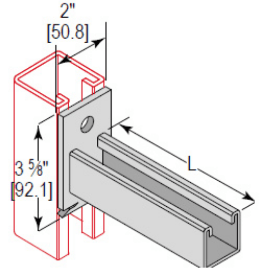 Minerallac Company BRC162NU18EG - Bracket for 1-5/8 channel with a notched-up design. It is zinc plated and has an 18 inch length. The sheet identifies it as catalog number BRC162NU18EG.