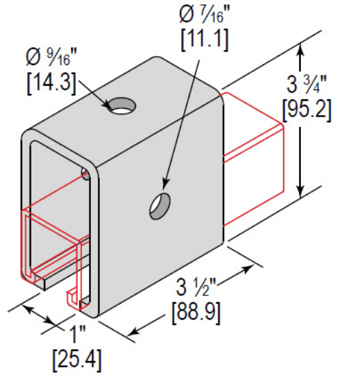 Minerallac Company UFTS3HHDEG - A 5/16-18 x 3-1/2 hex head cap screw made of 316 stainless steel. The sheet identifies it as Ufitting Trolley Support 3 Hole Heavy Duty, Zinc Plated. It is a stud bolt product used in the listed application.
