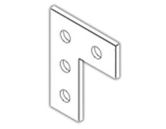 4 Hole Corner Plate Green