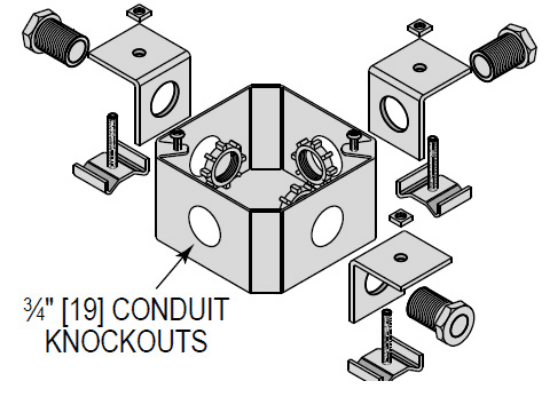 Minerallac Company JBU3EG - A 7/16 lockwasher made from 18-8 stainless steel. The sheet identifies it as JBU3EG and describes it as a junction box universal with 3 connectors. No additional dimensions or performance specifications are printed on the sheet.