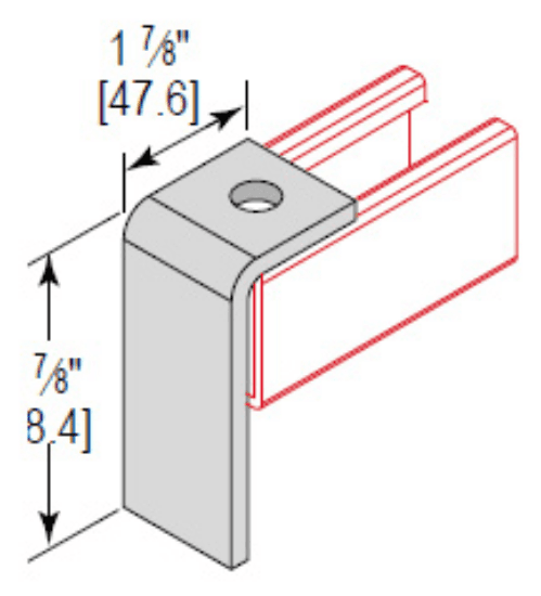 Minerallac Company CA1H387EG - A 1 hole corner angle with a 3-7/8 inch size. The sheet identifies it as zinc plated. It is catalog number CA1H387EG.