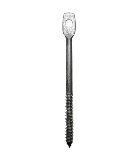 Minerallac Company 59280 - This is an acoustical eye lag screw commonly used with tie wire for overhead applications such as acoustical ceilings. It is made of steel with a zinc plated finish and a silver head color. The screw is sized 1/4" and has a length of 5". It is for use with drywall, wood, and ceiling tile.
