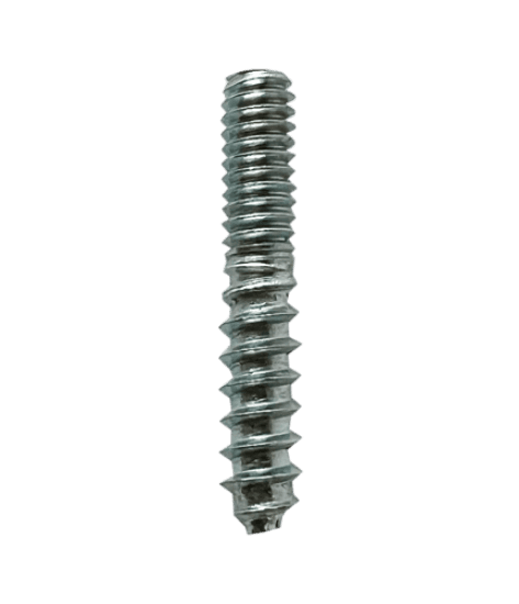 Minerallac Company 66364 - This is a hanger bolt with a 3/8-16 machine thread and 4 inch overall length. It is made of steel with a zinc plated finish. The sheet states standard hanger bolts are intended to be inserted into a pre-drilled pilot hole.