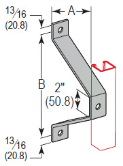 Minerallac Company BRL0837EG - Ladder bracket with an 8-3/8 in deep profile. It is zinc plated. The sheet identifies it as catalog number BRL0837EG.