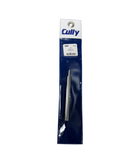This is a 3/8" anchor setting tool for steel drop-in anchors. It is made of steel with a zinc plated finish. The tool is 5" long and 1/2" wide, and uses a hammer style.