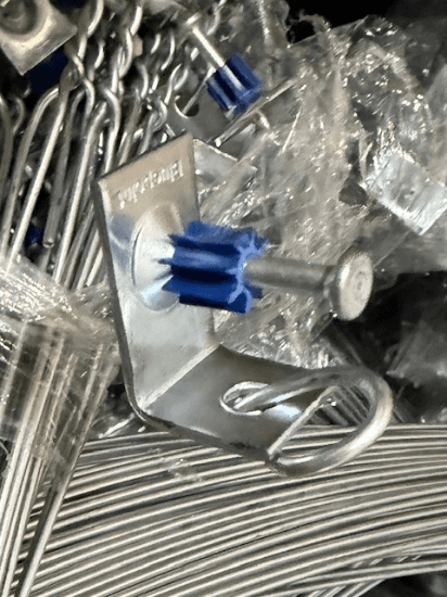 Minerallac Company 69957 - Ceiling tie wire for use in bundling, supporting, and hanging. It is made of soft acoustical steel wire with a galvanized finish. The wire is 6 ft long and configured with a BP 1.25" pin and clip.