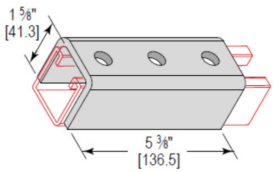 Minerallac Company UFS3H162EG - Ufitting splice for 1-5/8 channel with 3 holes. It is zinc plated. The sheet identifies it as a stud bolt category item.