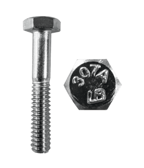 A hex tap bolt for use in drilled and tapped holes which are threaded full length. It is made of steel with a zinc plated finish. The bolt is 4.000 inches long and sized 5/8"-11 x 4".