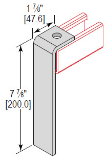 Minerallac Company CA1H787EG - A 1 hole corner angle with a 7-7/8 in length. It is zinc plated. The sheet identifies it as catalog number CA1H787EG.