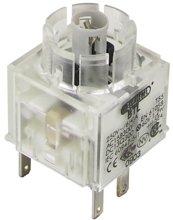 Switching Function: MomentaryContact Type: Faston Terminals 2.8 X 0.8 Mm Contact Equipment: 1 x NC + 1 x NOContact Material: AgNiIllumination: Yes Lambholder: W2x46d